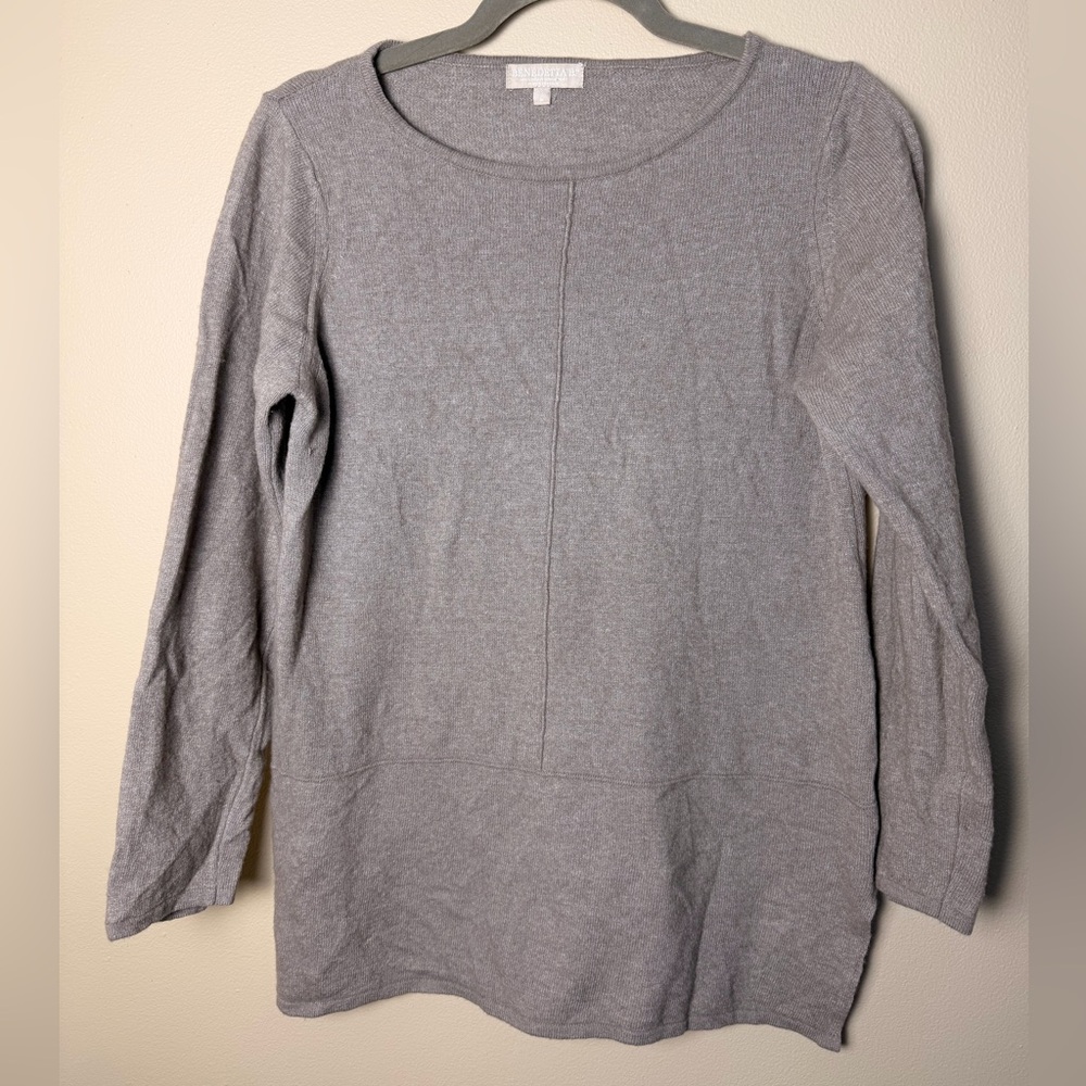 Benedetta B. Cashmere Lightweight Wool Pullover Made in Italy Beige Size L EUC